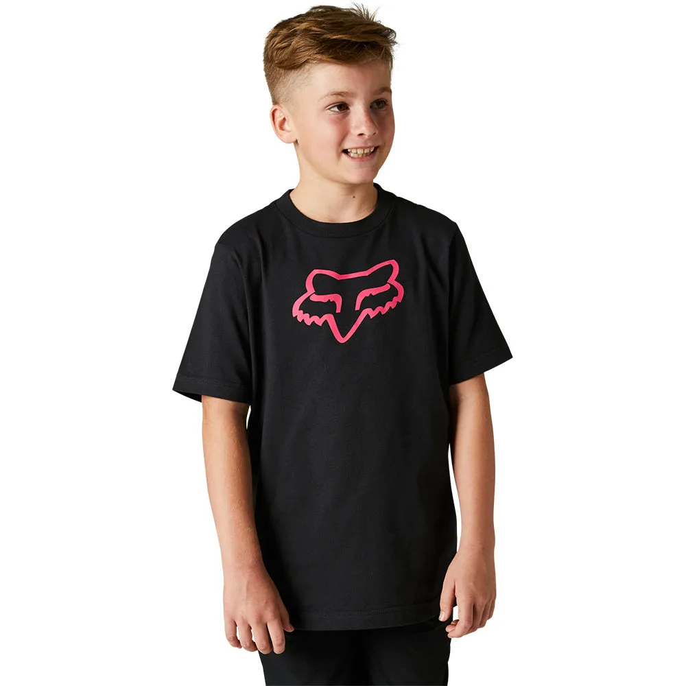 FOX YOUTH LEGACY SS TEE [BLACK/PINK]