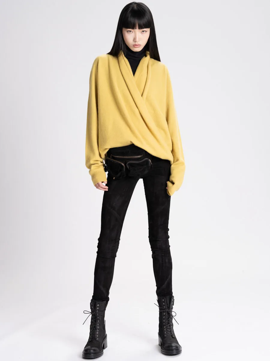 Frenckenberger Cross Front Cashmere Sweater