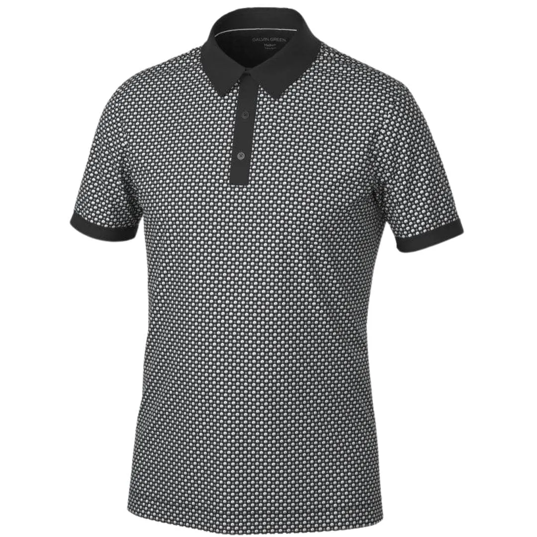 Galvin Green Mate Golf Polo Shirt (Sharkskin & Black)