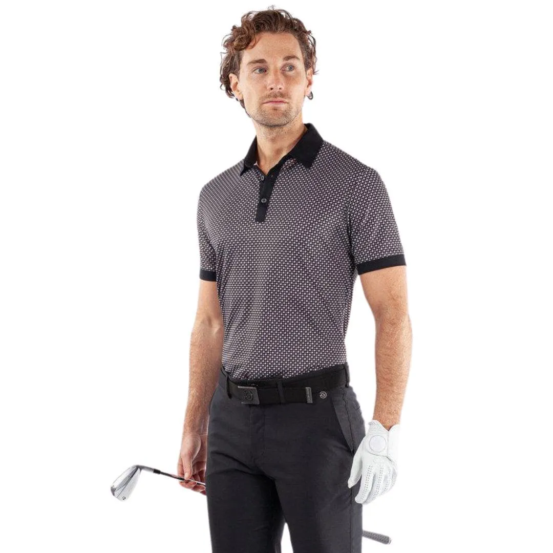 Galvin Green Mate Golf Polo Shirt (Sharkskin & Black)