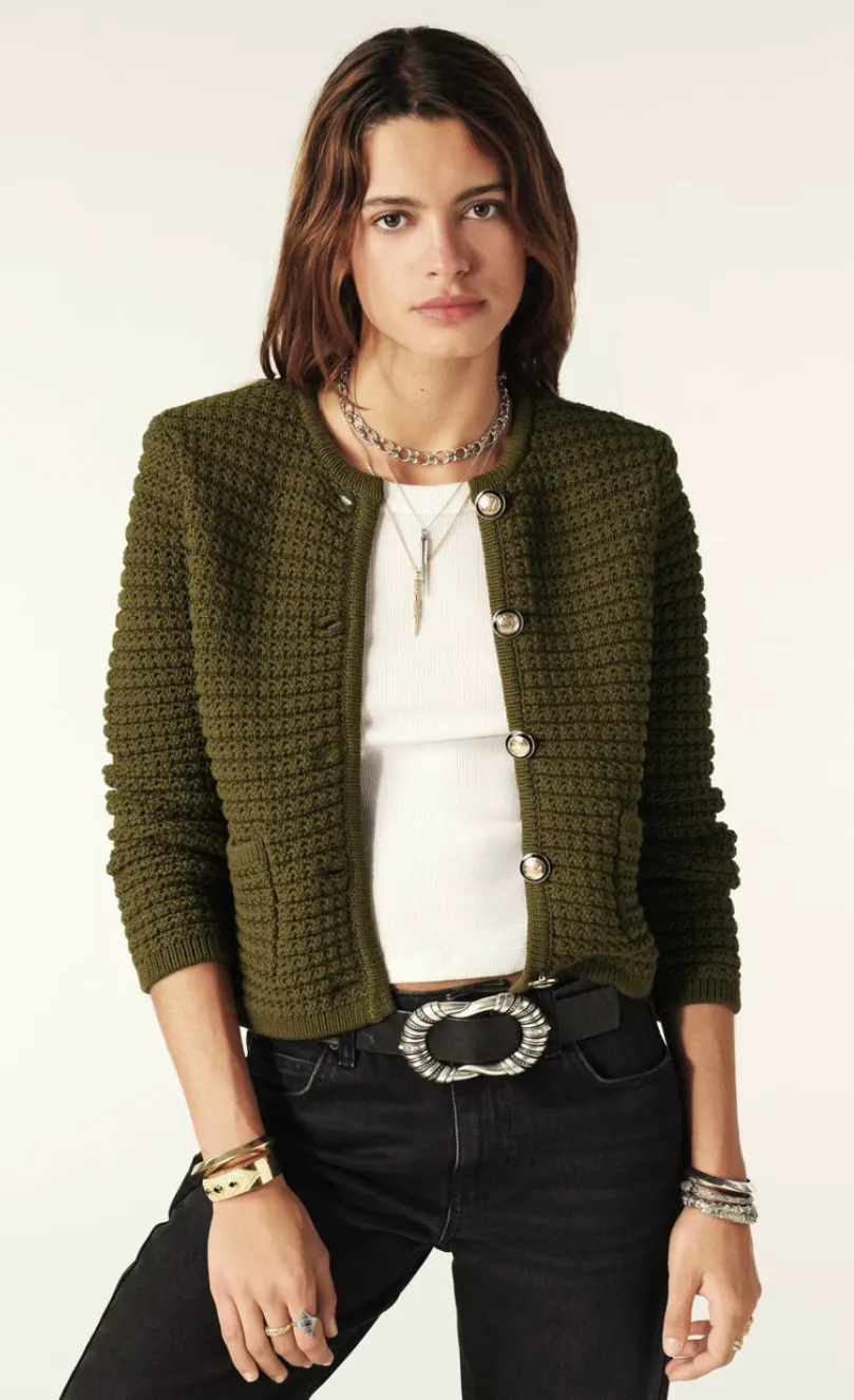 Gaspard Cardigan in Khaki