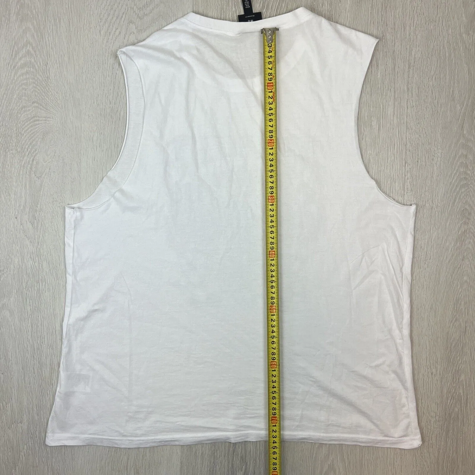 H&M Mens White Metallica Relaxed Fit Muscle T-Shirt Size XL