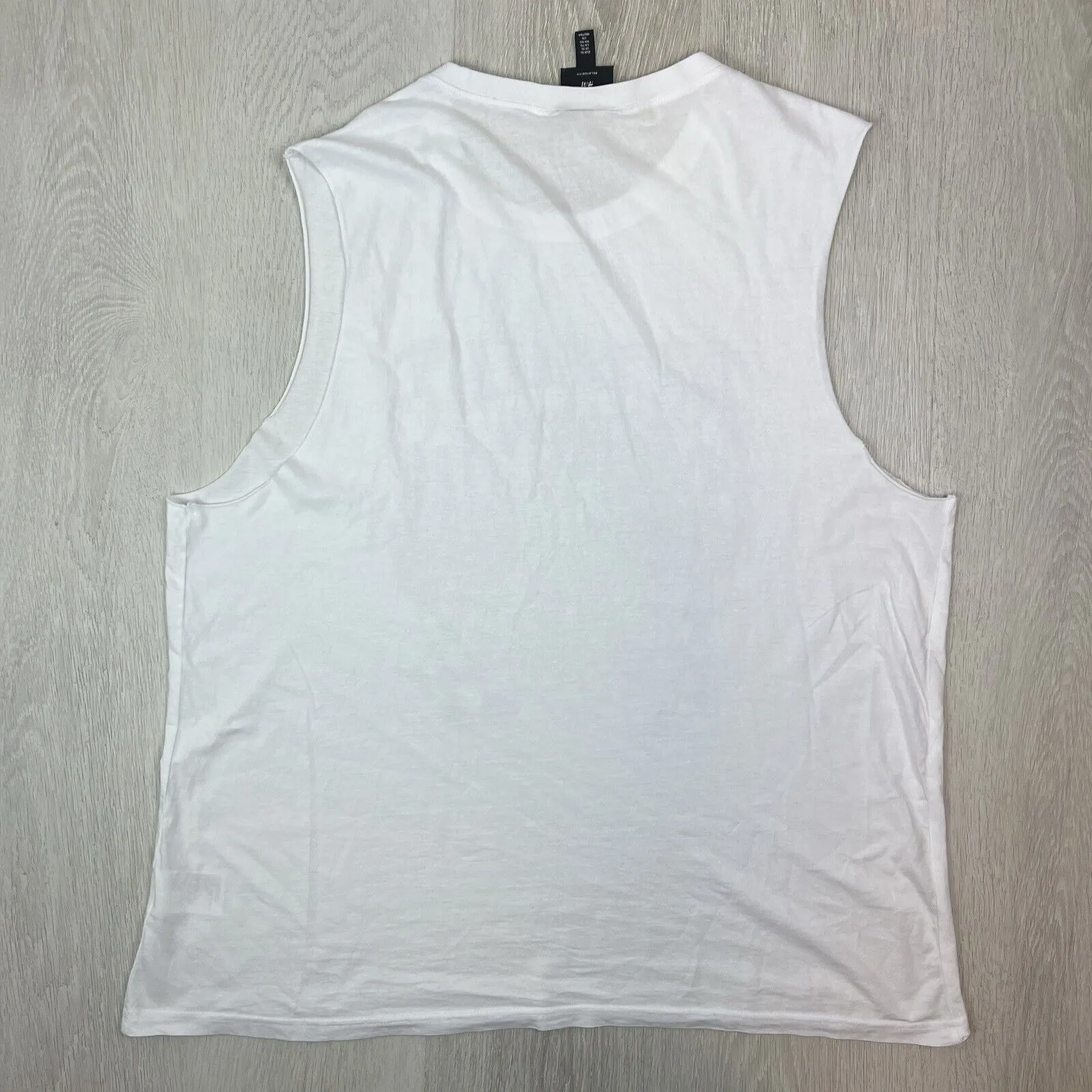 H&M Mens White Metallica Relaxed Fit Muscle T-Shirt Size XL
