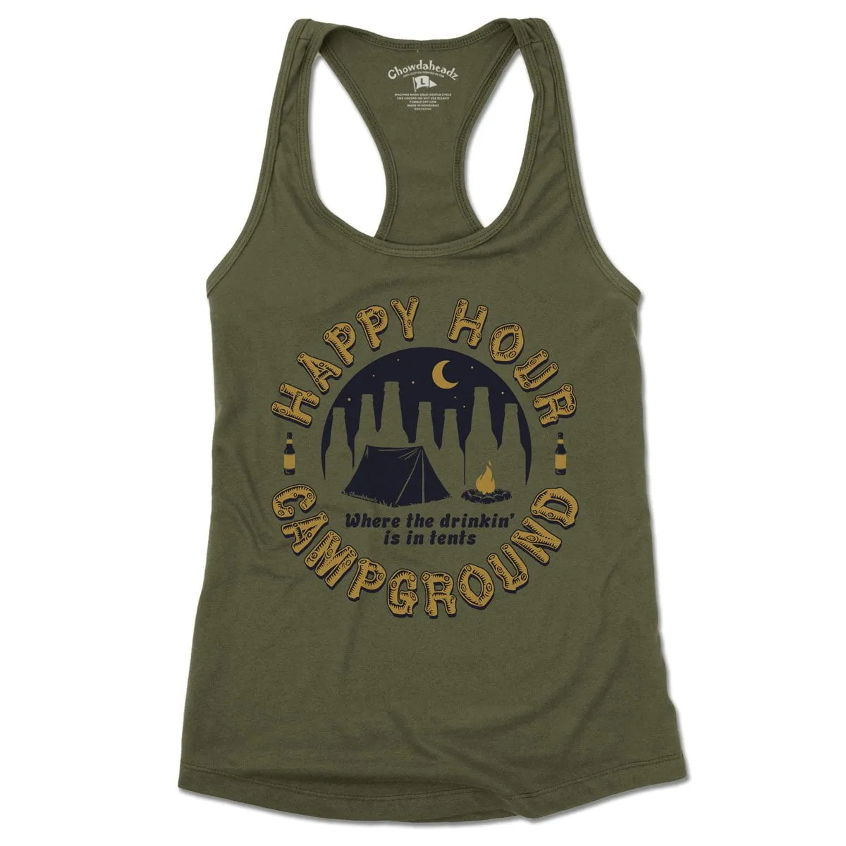 Happy Hour Campground Ladies Tank Top (3 Colors)