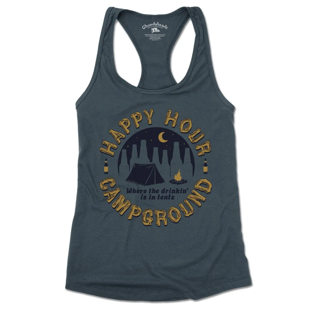 Happy Hour Campground Ladies Tank Top (3 Colors)
