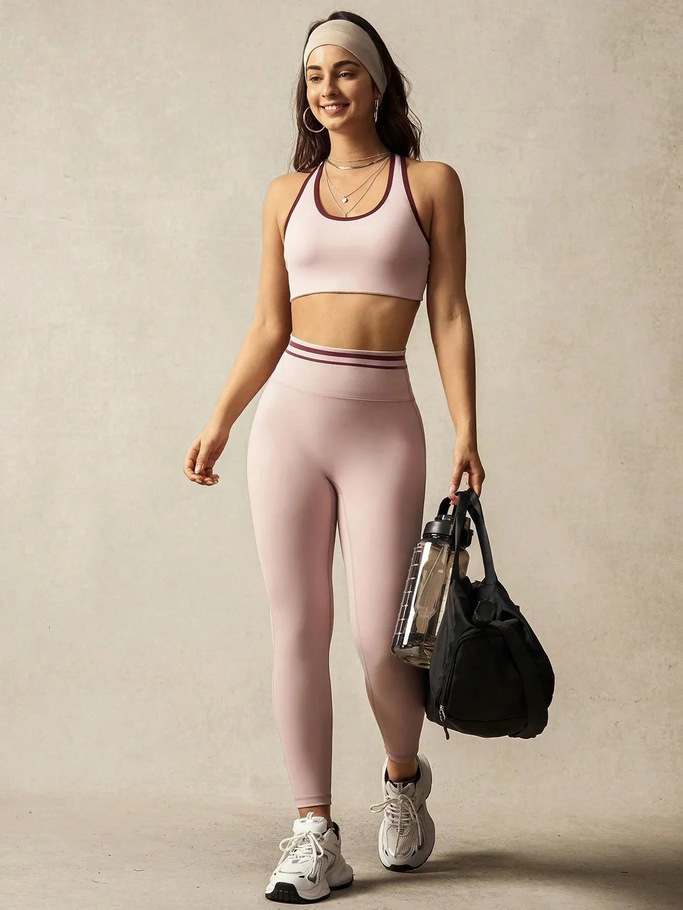 High Waist Elastic Webbing Slim Yoga Leggings