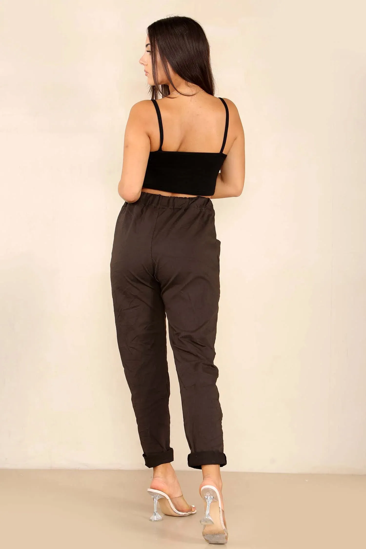 Italian Glitter Drawstring Waistband Magic Pants