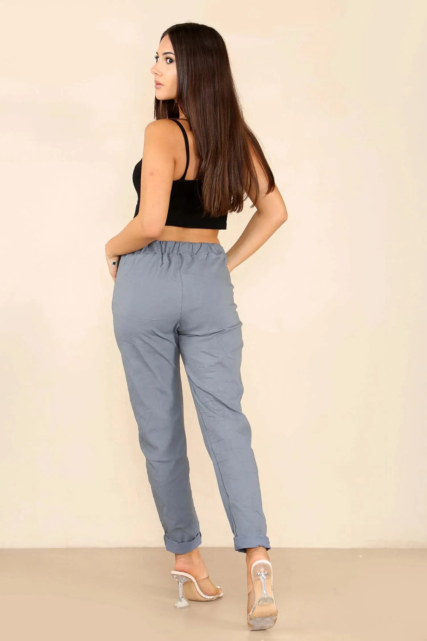 Italian Glitter Drawstring Waistband Magic Pants