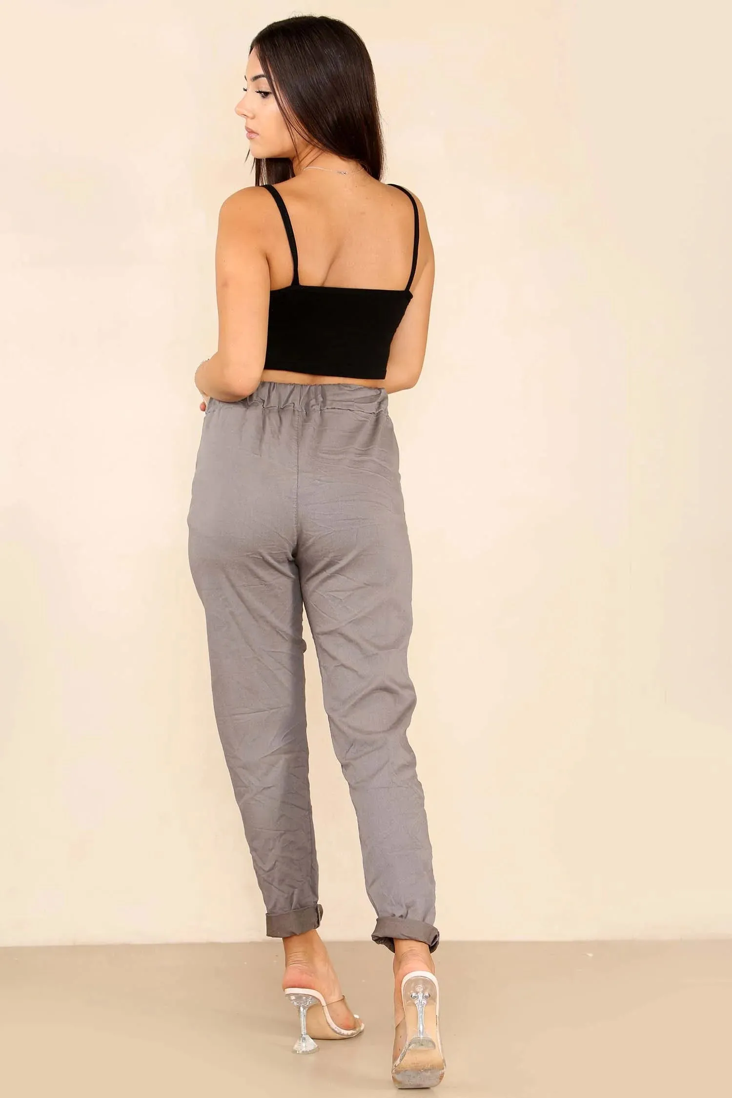 Italian Glitter Drawstring Waistband Magic Pants