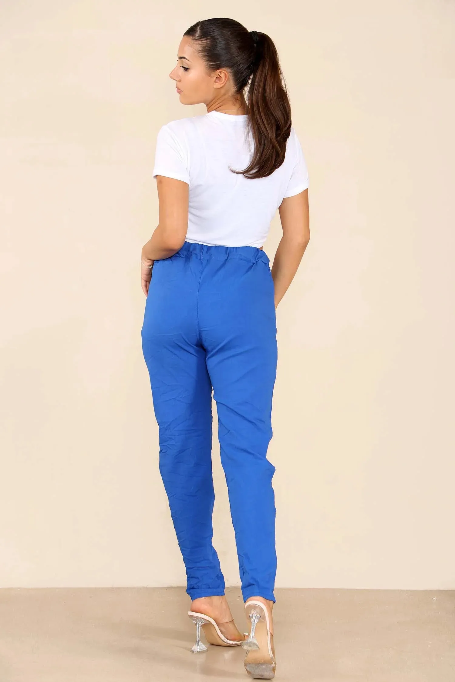 Italian Glitter Drawstring Waistband Magic Pants