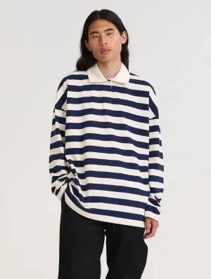 Jere Rugby Shirt Ink Blue/Birch Striped