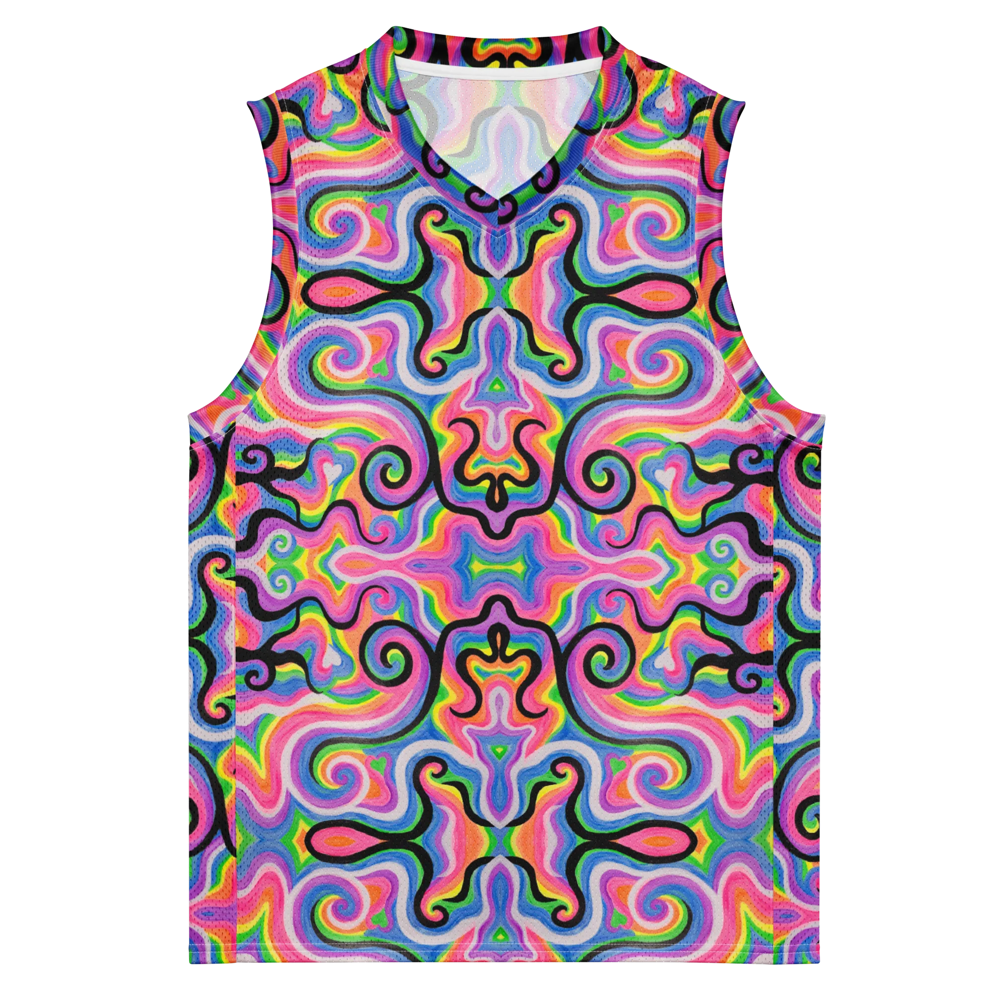 Jersey Tank Top (Recycled Material)- "Electric" Design