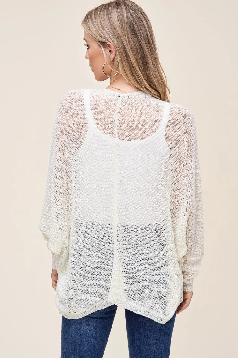 K22 Dolman sleeve light cardigan