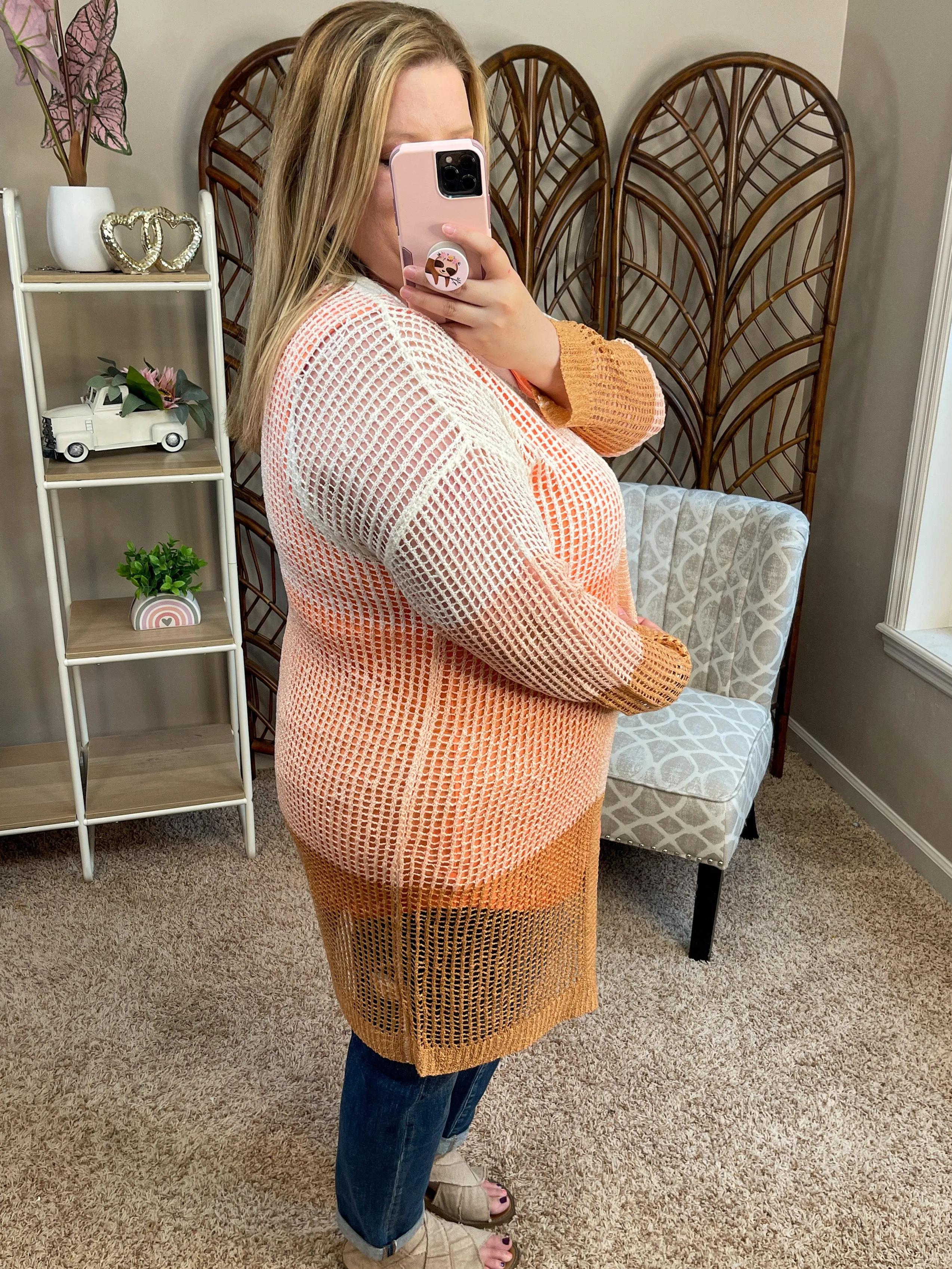 Keep Things Light Colorblock Knit Cardigan