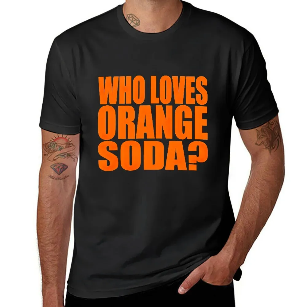 Kenan And Kel "Who Loves Orange Soda" Text Men's Short Sleeve Black T-shirt