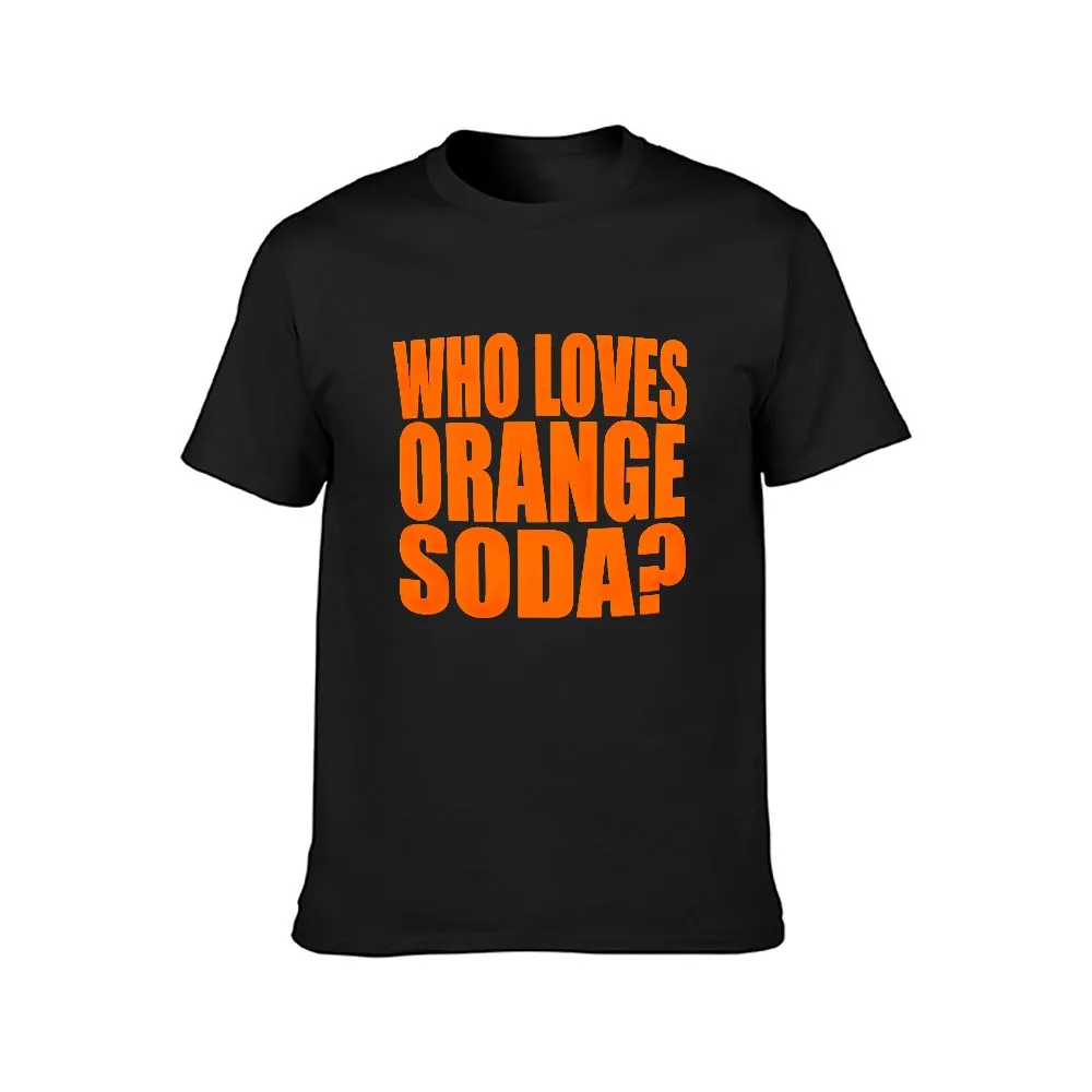 Kenan And Kel "Who Loves Orange Soda" Text Men's Short Sleeve Black T-shirt