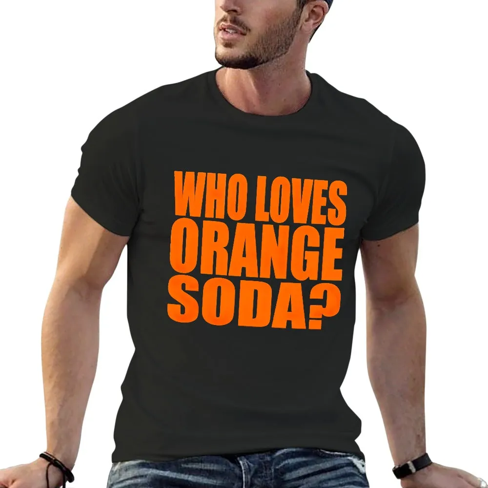 Kenan And Kel "Who Loves Orange Soda" Text Men's Short Sleeve Black T-shirt