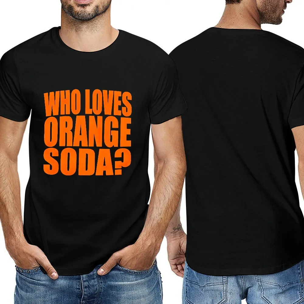 Kenan And Kel "Who Loves Orange Soda" Text Men's Short Sleeve Black T-shirt