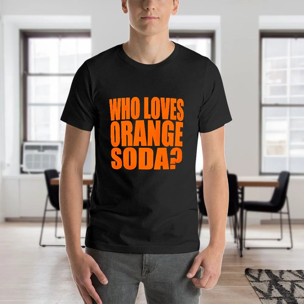 Kenan And Kel "Who Loves Orange Soda" Text Men's Short Sleeve Black T-shirt