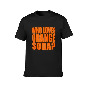 Kenan And Kel "Who Loves Orange Soda" Text Men's Short Sleeve Black T-shirt