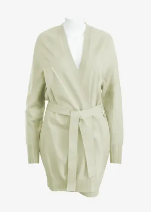 KIMBERLEY BELTED LONG CARDIGAN - IVORY