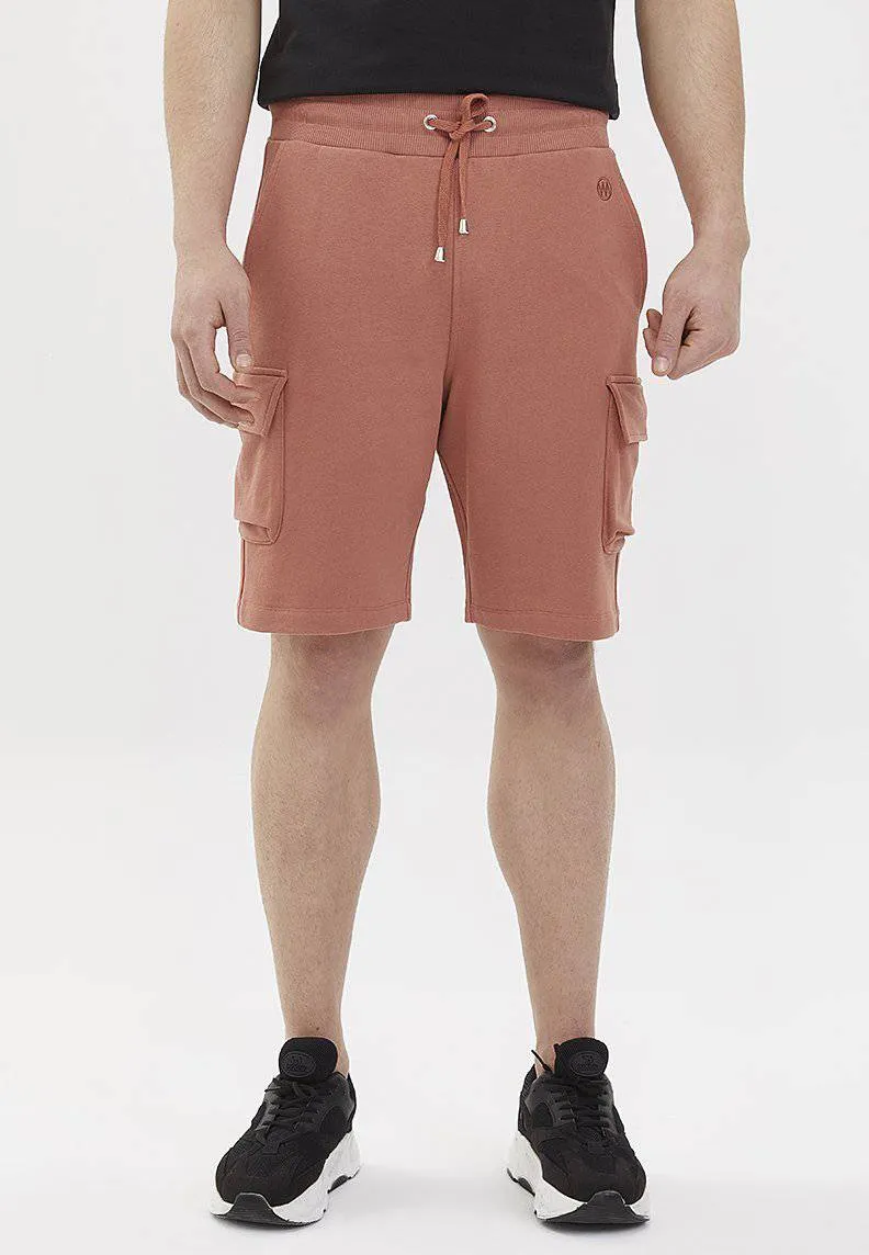 Kiremit Rengi Basic Cepli Pamuklu Slim Fit Erkek Şort ESSENTIALS