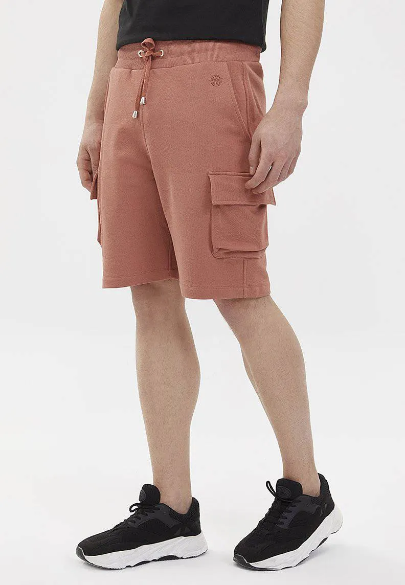 Kiremit Rengi Basic Cepli Pamuklu Slim Fit Erkek Şort ESSENTIALS