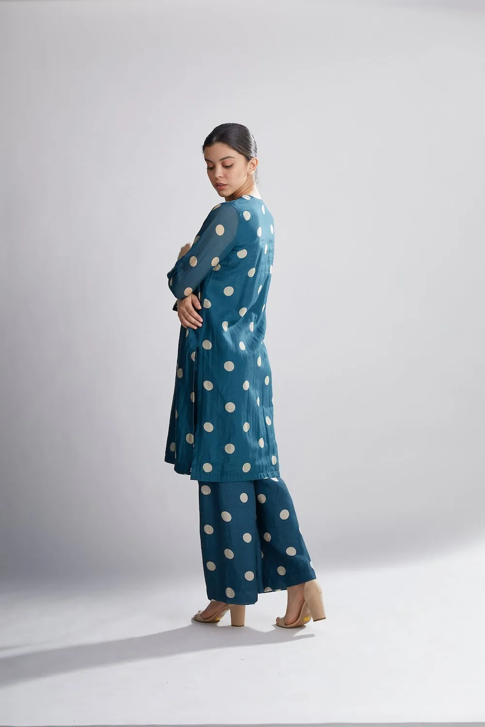 Koai   I   Teal And Cream Polka Dot Pants