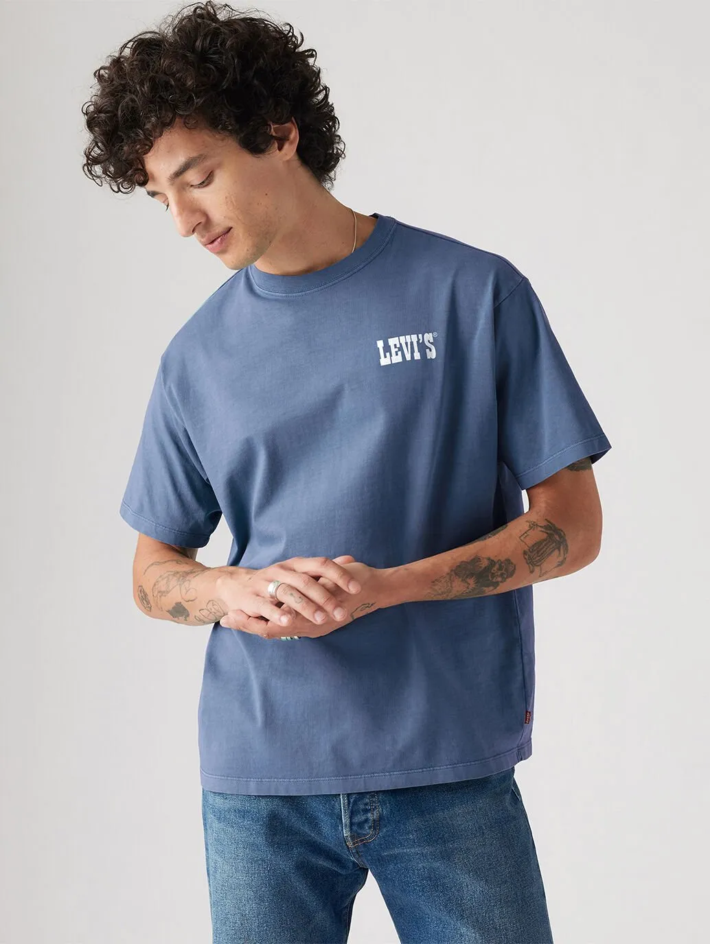 LEVIS VINTAGE FIT TEE ARCHIVAL MOUNTAINEER VINTAGE INDIGO