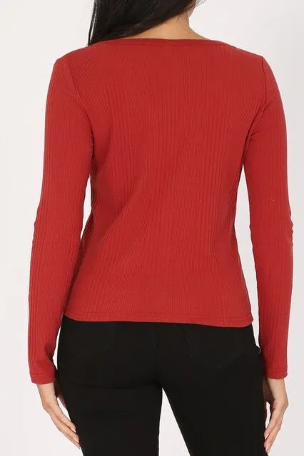 Long Sleeve Ribbed Cardigan – Button-Down Cotton Stretch Fit ZTT2816RC76 $5.50Each