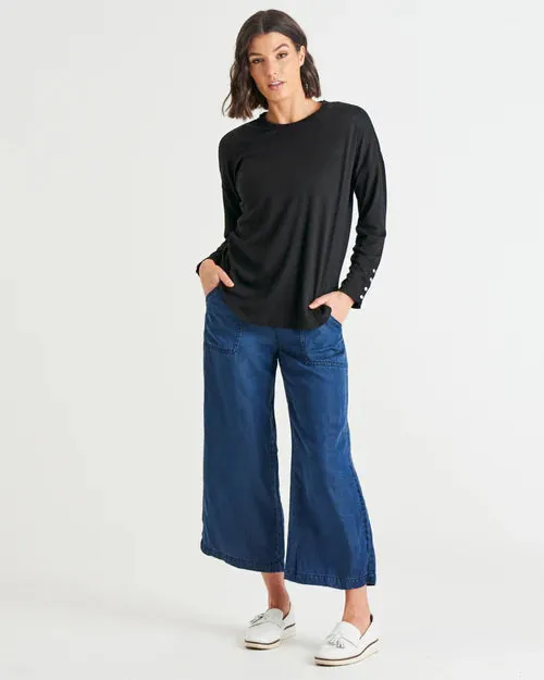 Malika Ribbed Long Sleeve Tee (BB1050)