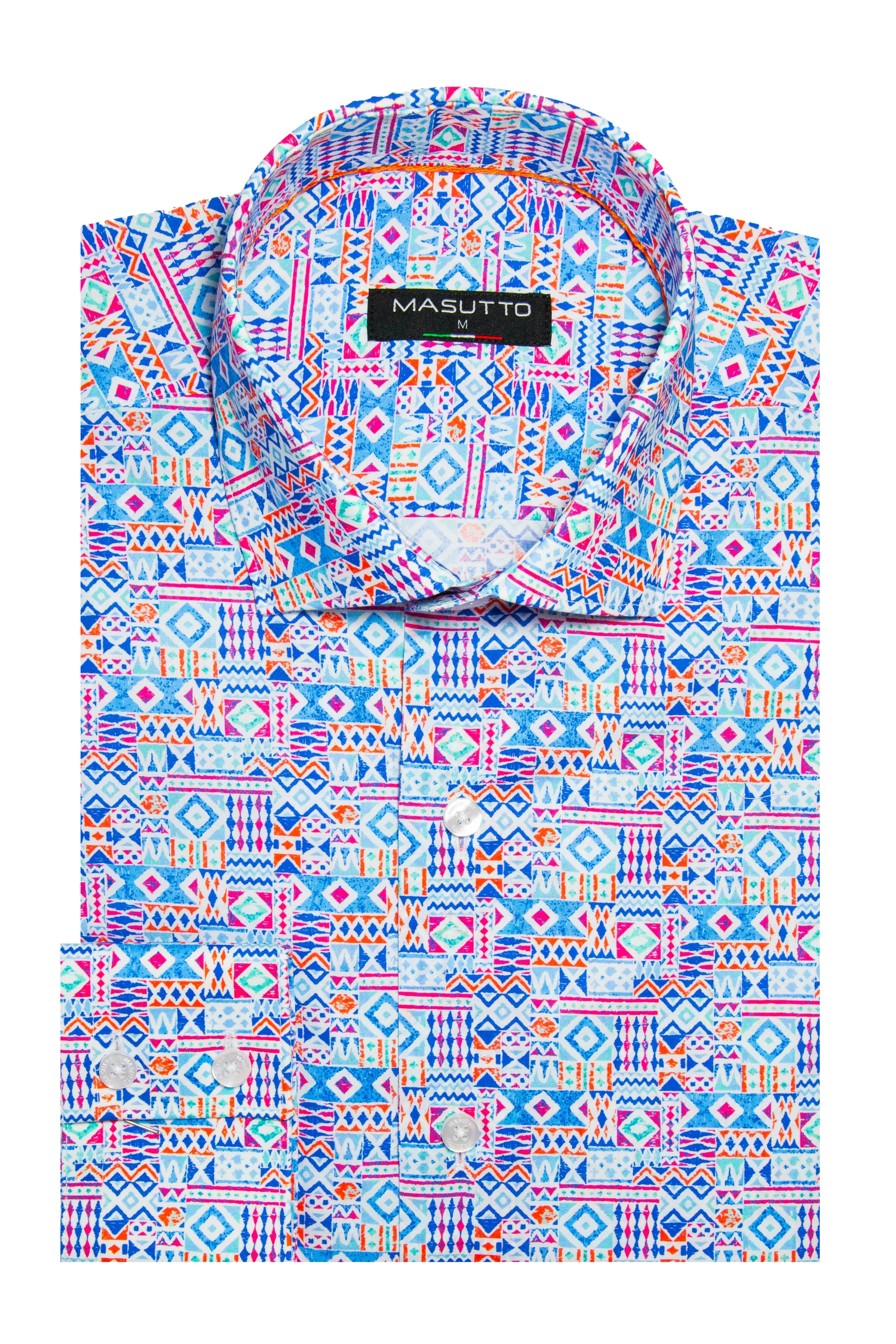 MASUTTO ORLANDO/02 LONG SLEEVE BUTTON DOWN SHIRT
