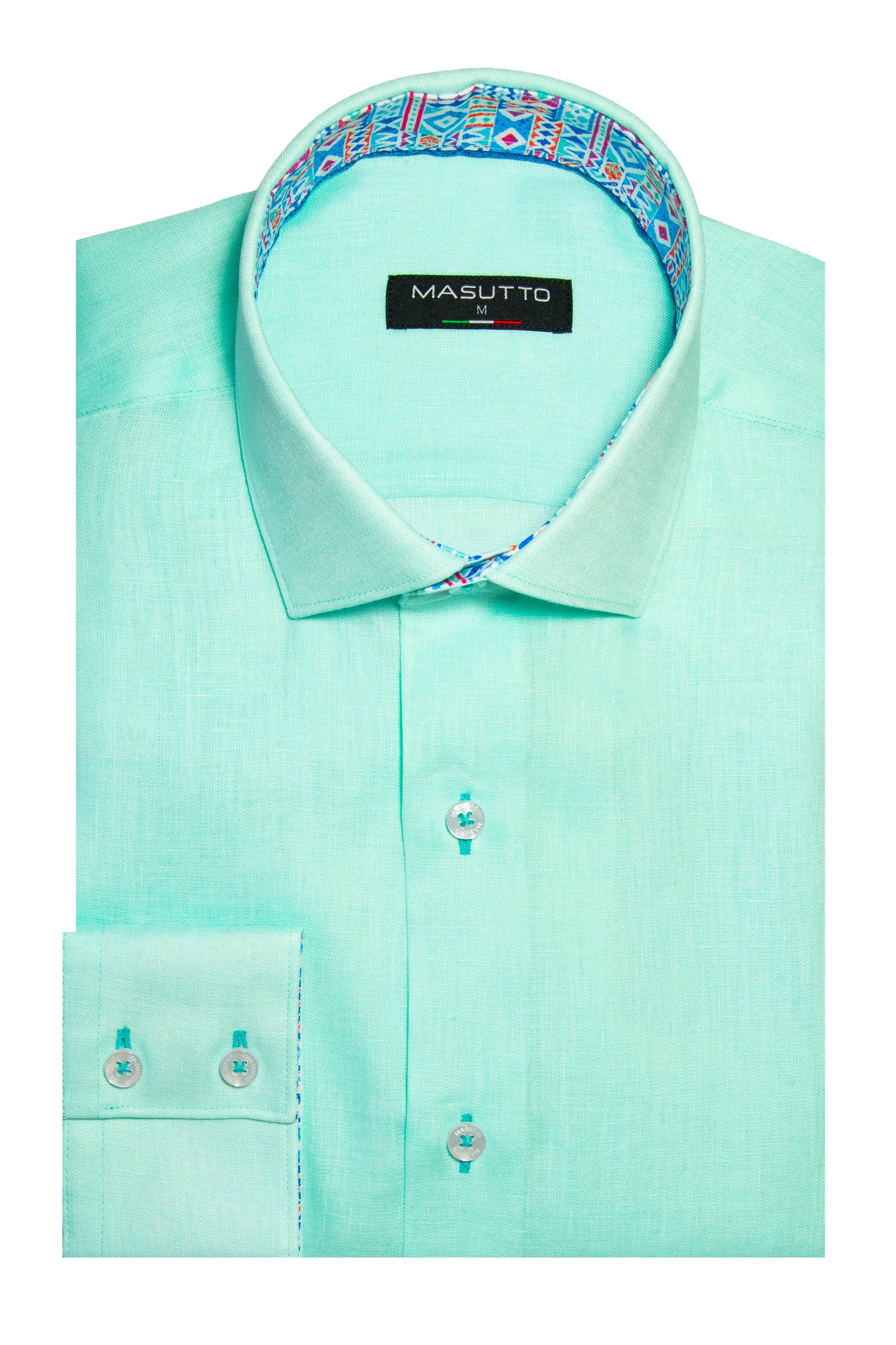 MASUTTO ROYAL/38 LONG SLEEVE BUTTON DOWN SHIRT