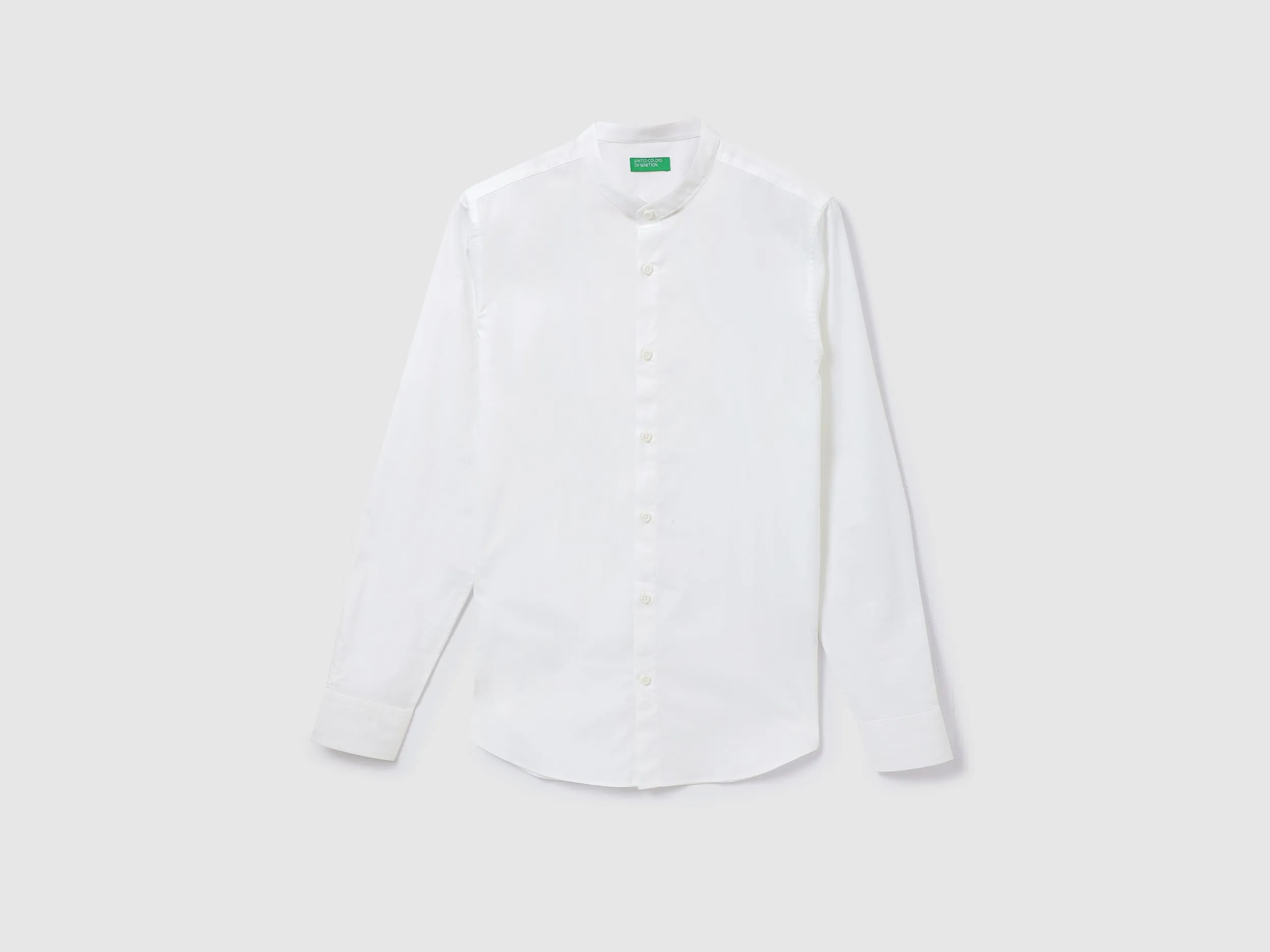 Men Solid Mandarin Collar Shirt
