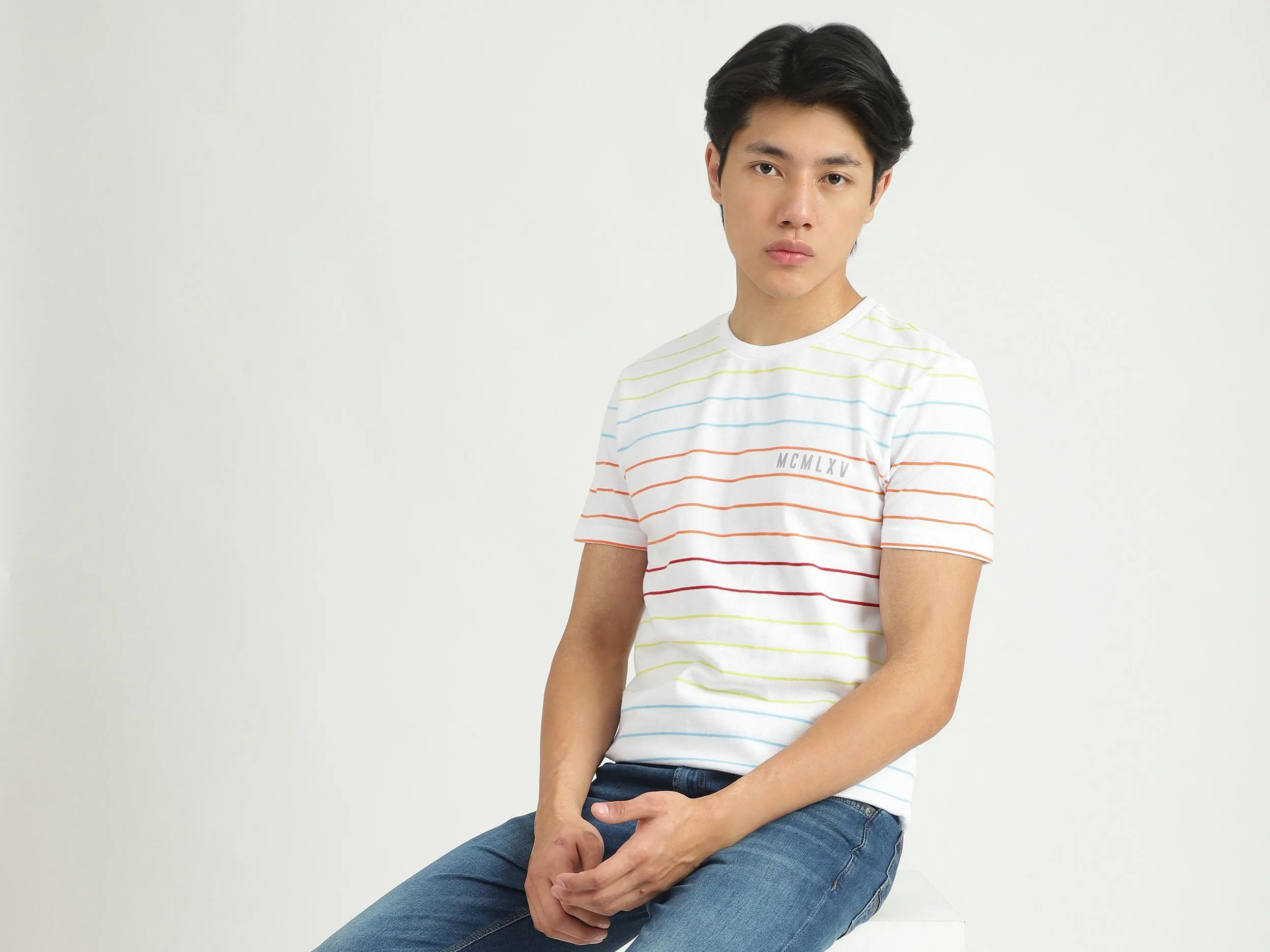 Men Striped T-shirt
