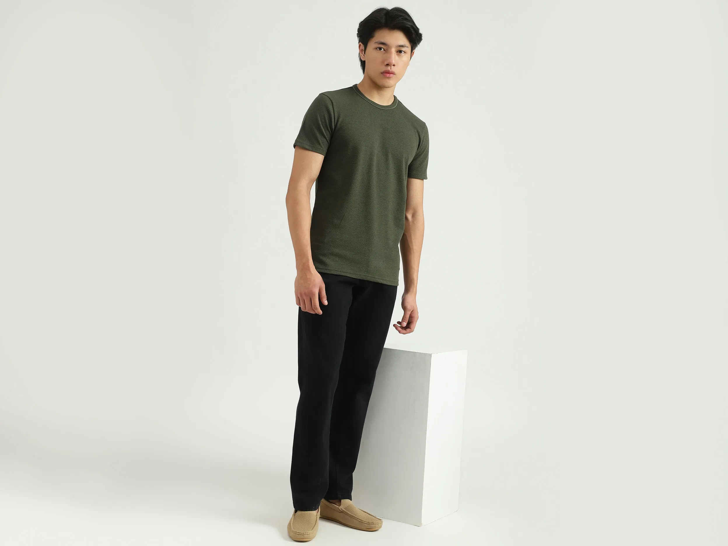 Men Textured T-shirt