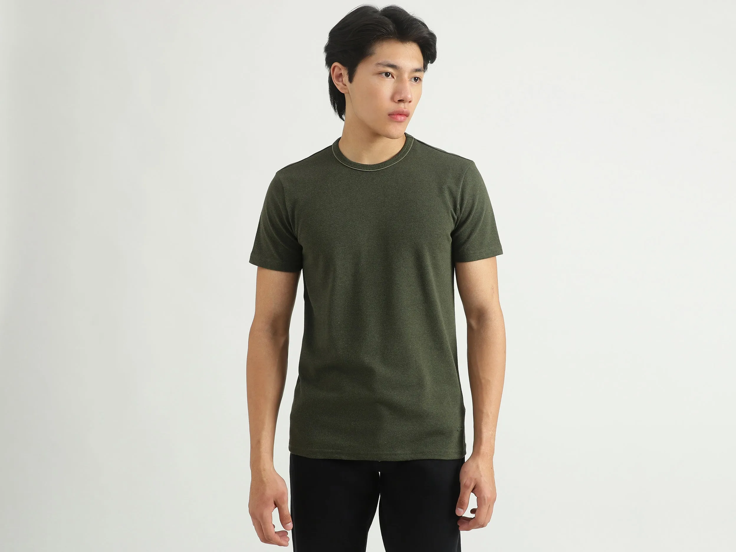 Men Textured T-shirt
