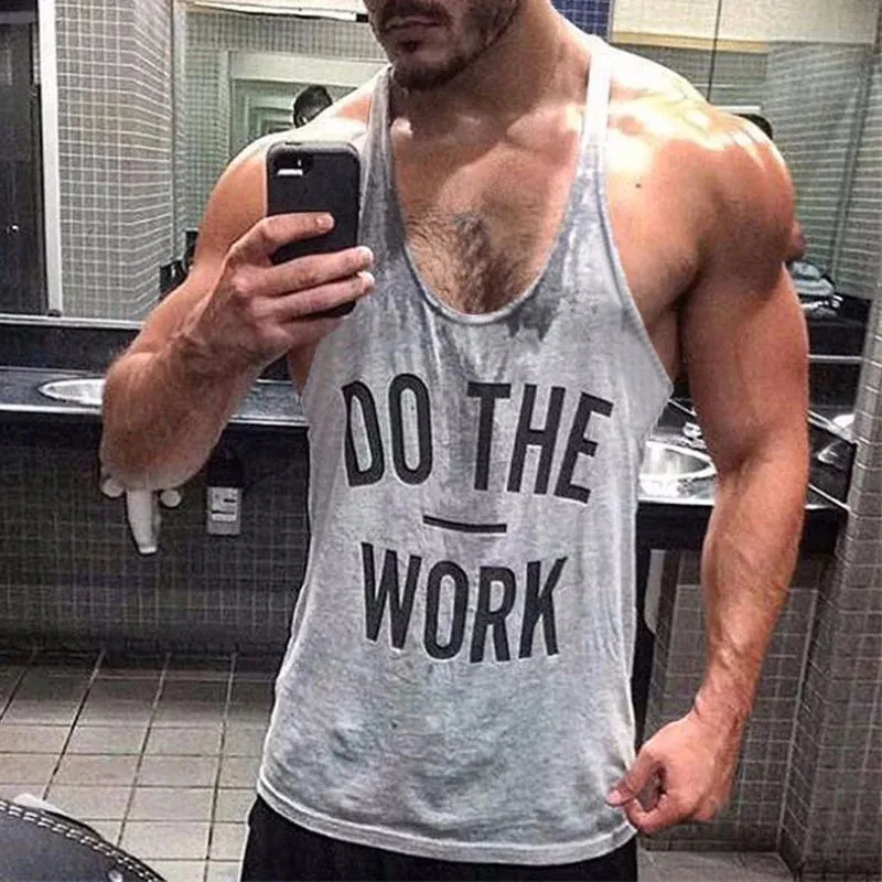 Men's Do The Work Muscle Gym Workout Tank Top