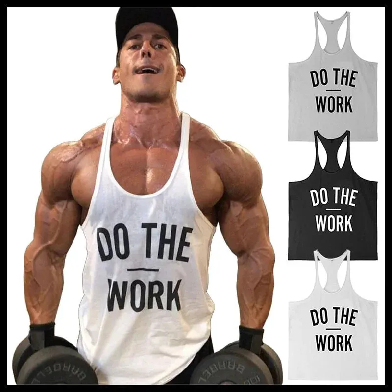 Men's Do The Work Muscle Gym Workout Tank Top