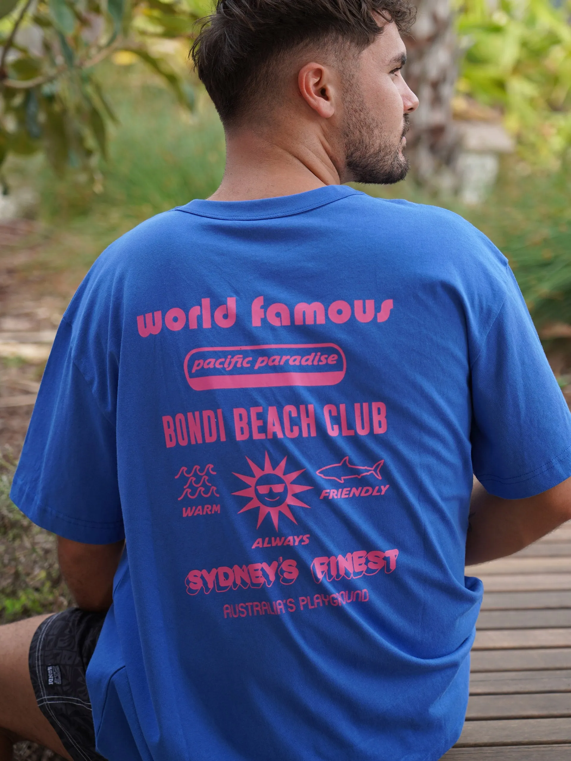 Men's Finest Relaxed Fit Tee (Cobalt)