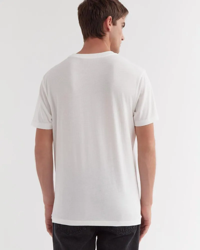 Mens Script Tee White