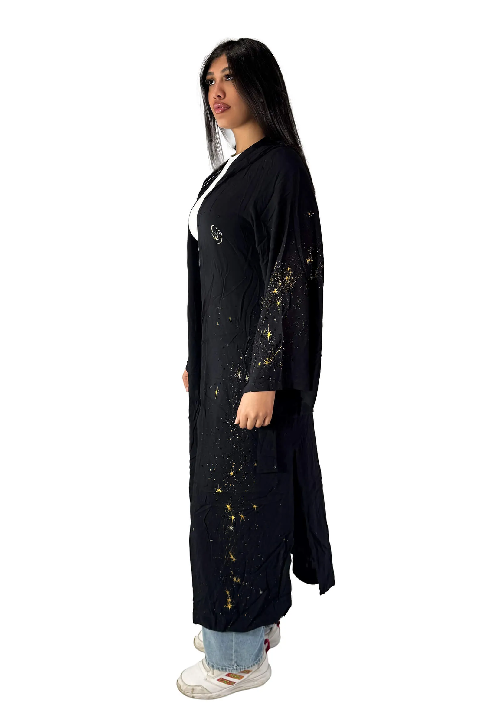 Midnight Stardust Hooded Cardigan