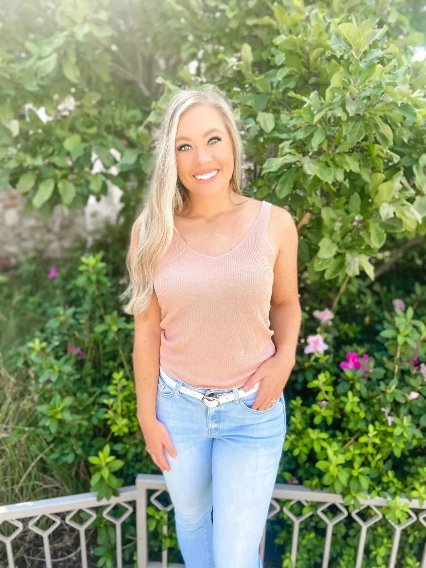 Misty Rose Sweater Tank