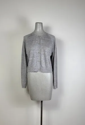 MJW  ~  Crop Cardigan - Light Grey