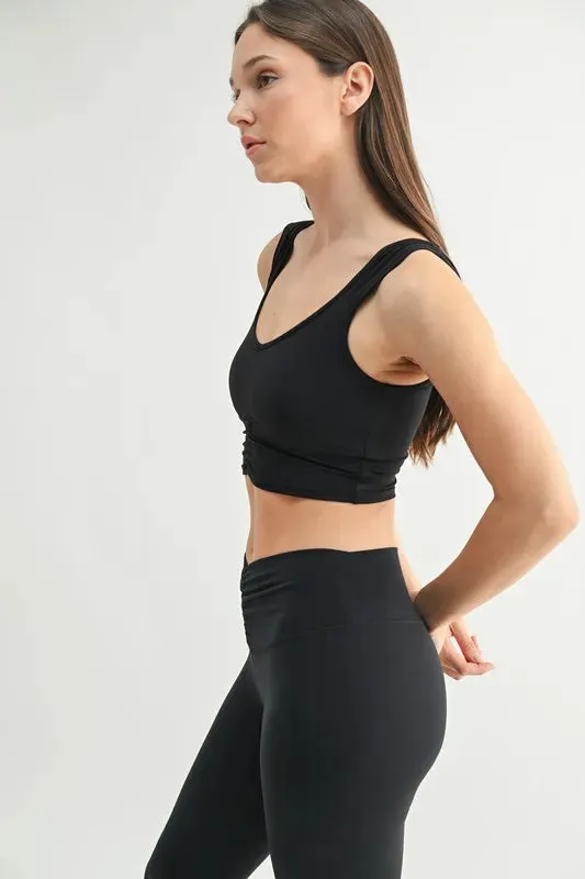 MONO B Ruched Front Active Tank