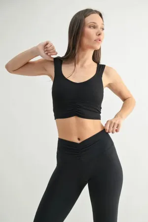 MONO B Ruched Front Active Tank