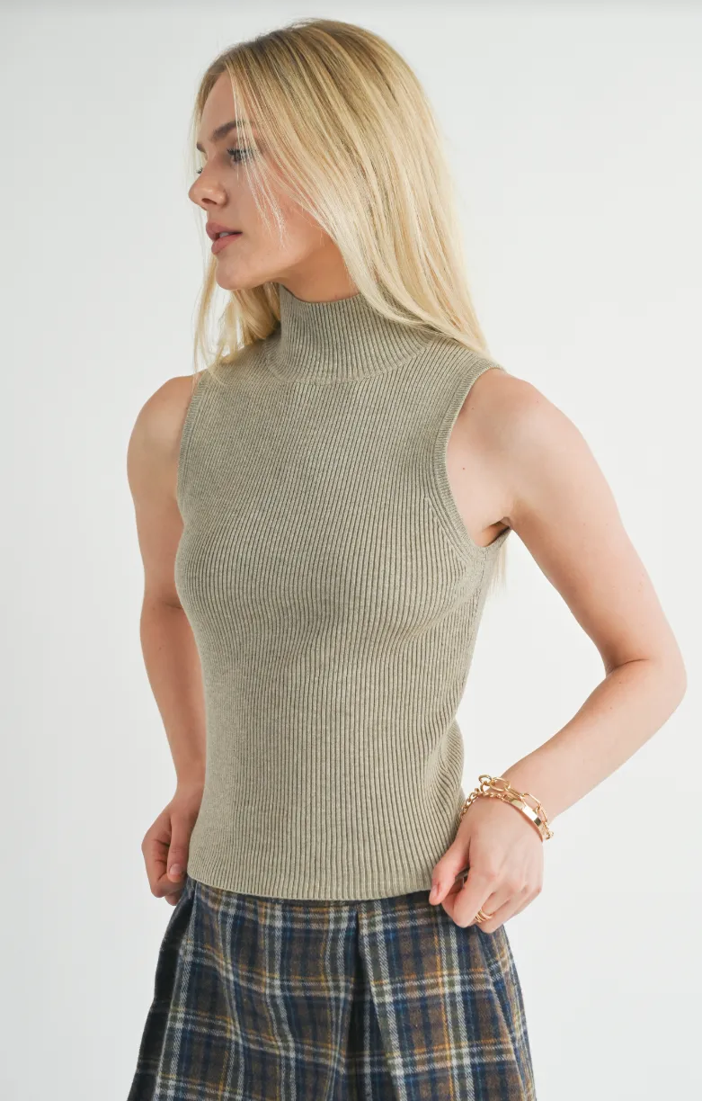 Nadia Mock Neck Sweater Tank