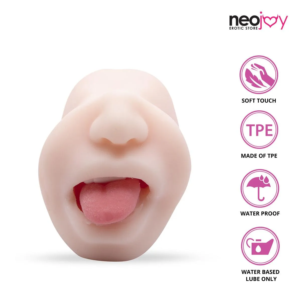 Neojoy Super Real Mouth Shape Stroker Pocket Pussy  - Flesh
