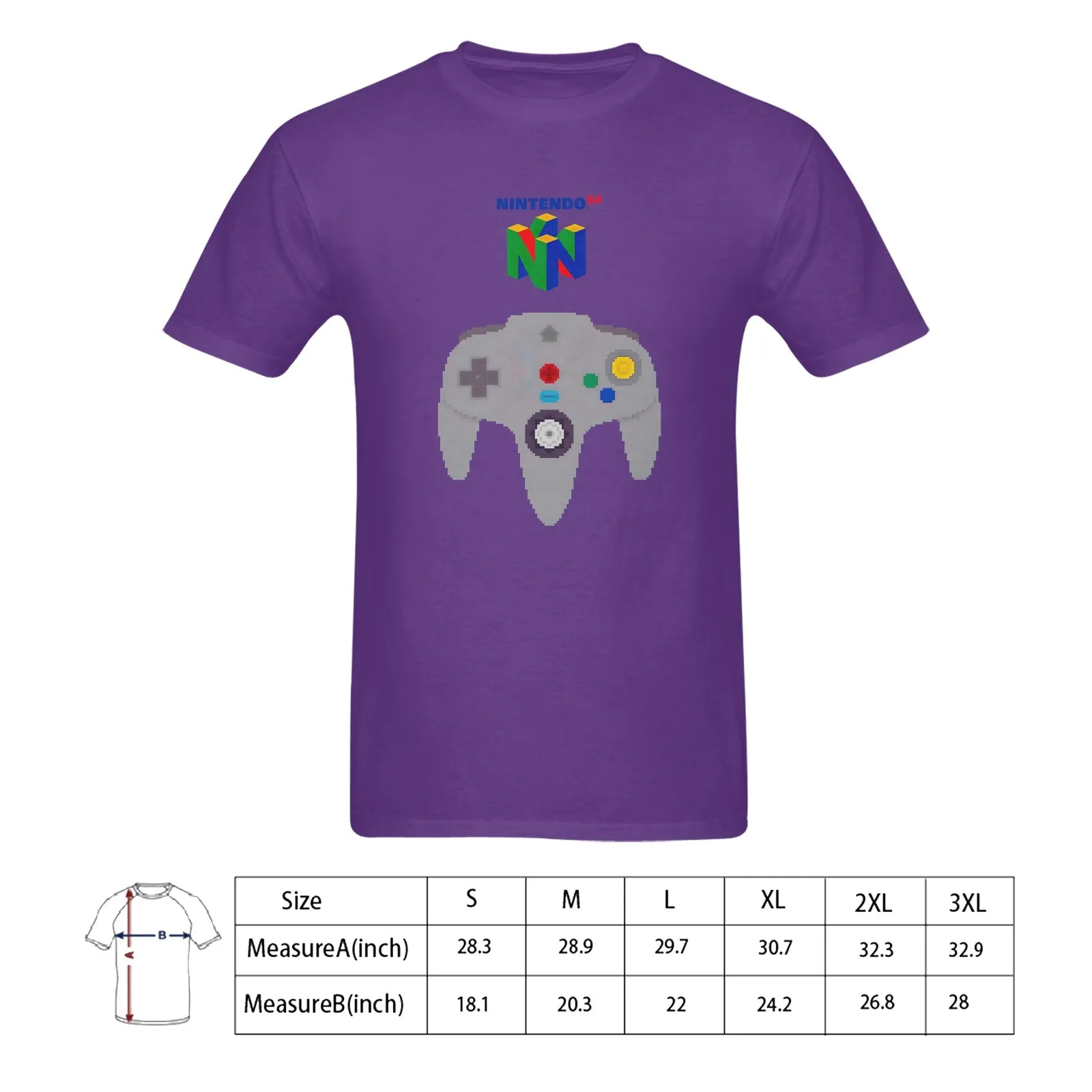 Nintendo 64 Controller Men's T-shirt 100% Cotton
