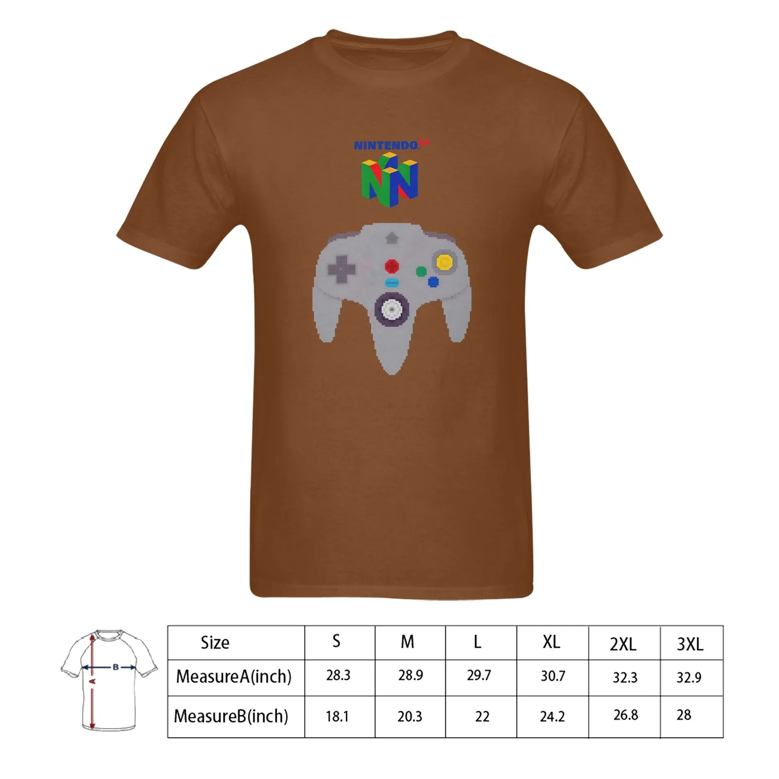 Nintendo 64 Controller Men's T-shirt 100% Cotton